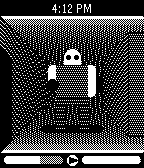 Screenshot of a Fim Officer from the SpaceMerc Pebble game.